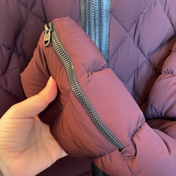 Mackage Burgundy & black trim Quilted Coat - Picture 7 of 11